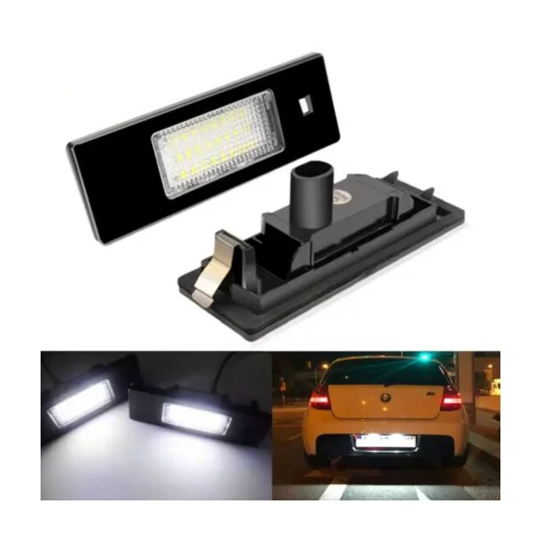 2x Éclairages de plaque LED BMW – Compatibles E81, E87, F20, E63, E64, F12, E85, E86, E89, Mini, Fiat