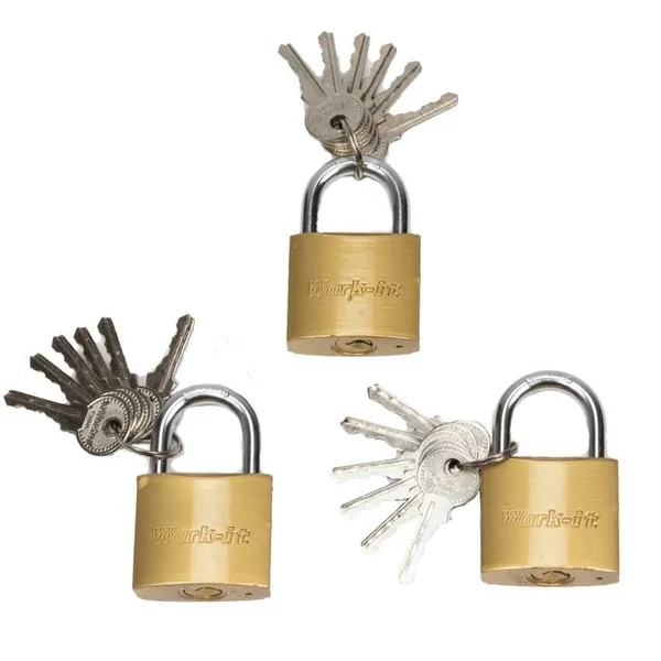 3 cadenas avec la même clé - 40 mm - même Serrures