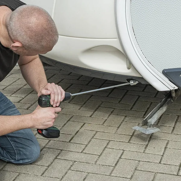 Adaptateur de rallonge 440 mm / 19 mm pour pied d'angle - convient à presque tous les types de caravanes