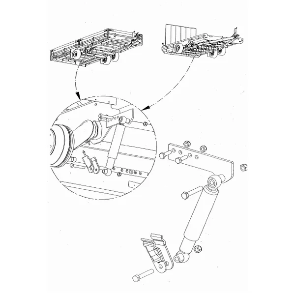 Amortisseurs Hulco MEDAX/TERRAX 1500 kg - essieu 1