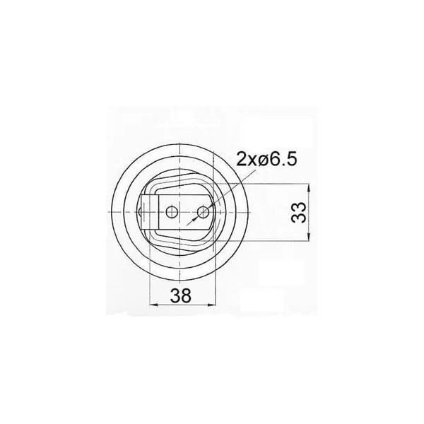 Anneau de montage rond encastré 79x13 mm - ensemble de 4 pièces