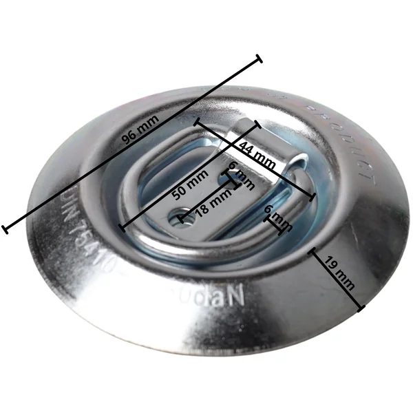 Anneau de sol encastré rond - charge maximale 250 daN - ensemble de 4 pièces