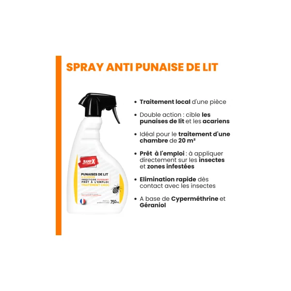 Anti punaise de lit traitement choc 20 m²