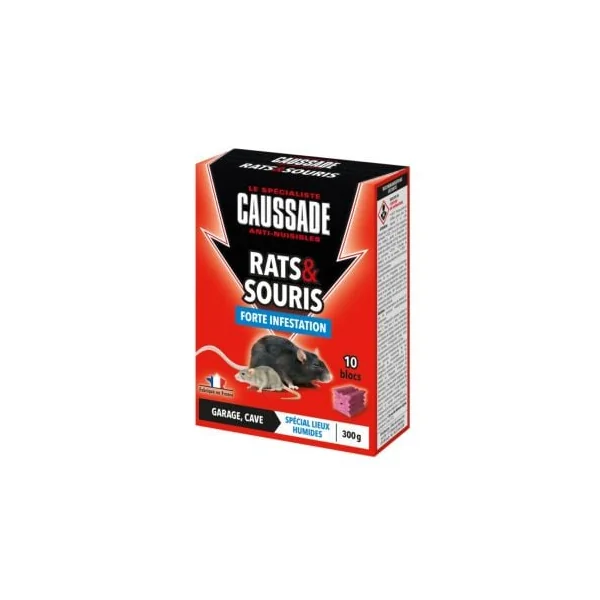 Appât raticide souricide forte infestation pour lieux humides