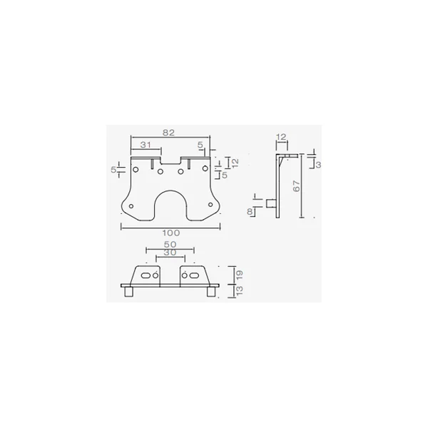 Aspock Flatpoint 2 - feu de gabarit orange/jaune - connecteur - LED - sur support