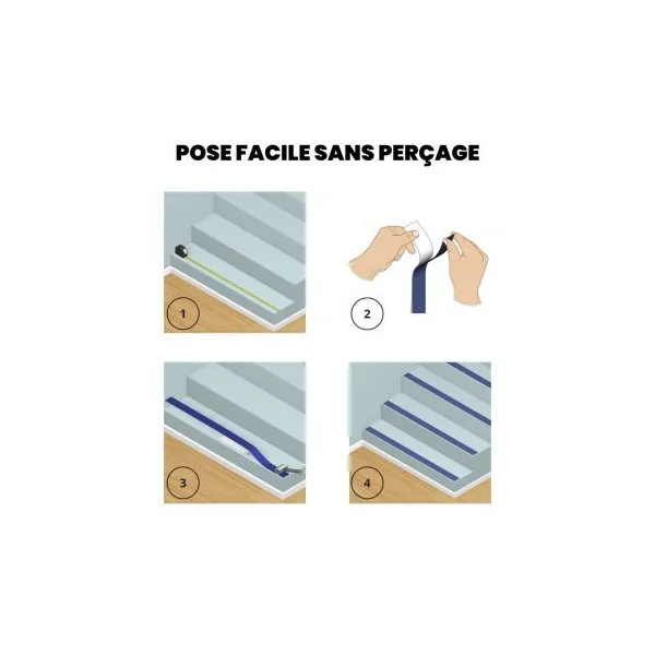 Bande antidérapante escalier
