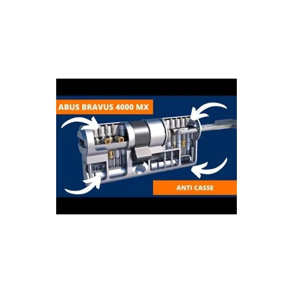 Barillet porte Abus Bravus 4000 MX à bouton