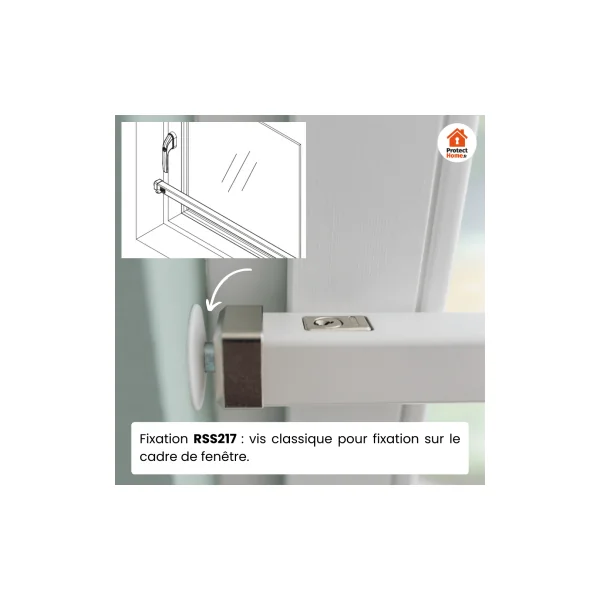 Barre blindée transversale pour fenêtre ABUS FRP217
