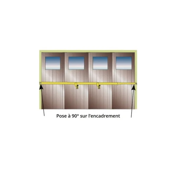 Barre de sécurité porte de garage 2-4 vantaux