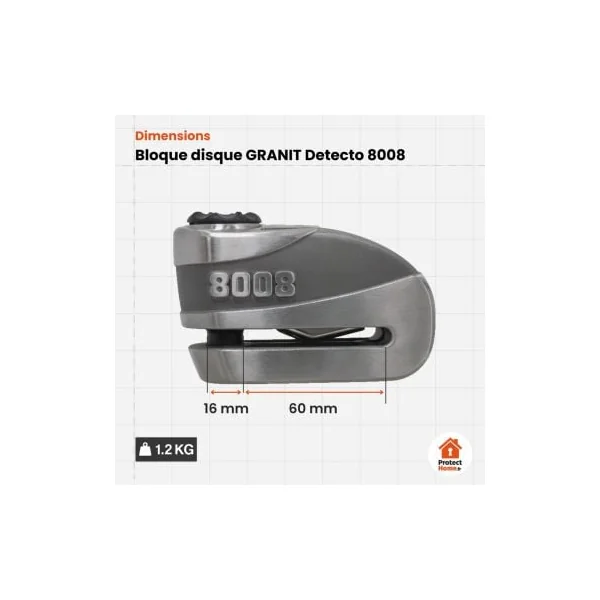 Bloque disque SRA avec alarme abus detecto X plus 8008