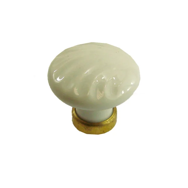 Bouton simple RELIEF ROND en porcelaine