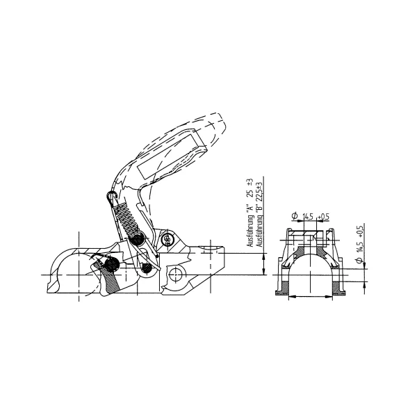 Boîtier K35A - rond 50 mm - 3500 kg - attelage freinée