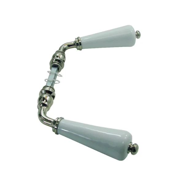 Béquille Double CANON porcelaine BLANC/Chromé