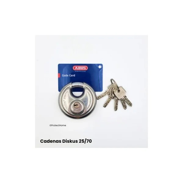Cadenas abus diskus 25/70 avec 5 clés