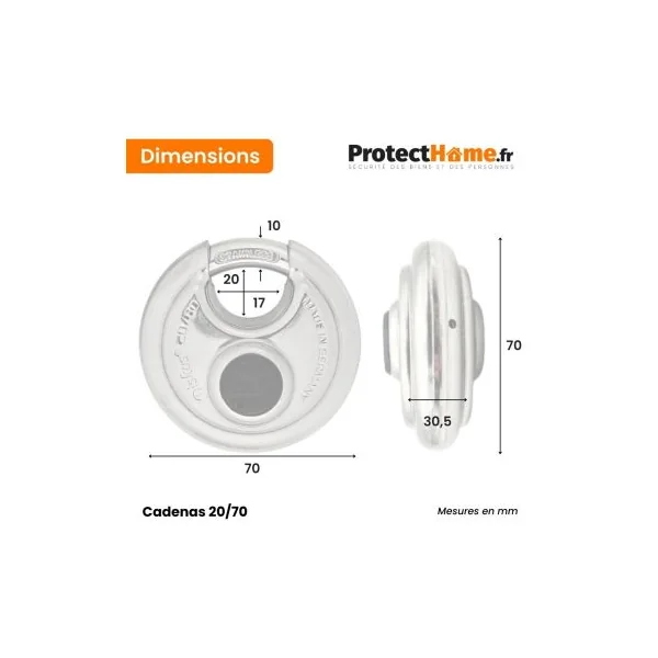 Cadenas abus haute sécurité diskus 20mm