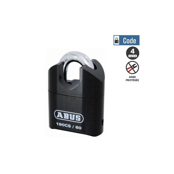 Cadenas Abus à Combinaison 190cs/60mm Anse Blindée
