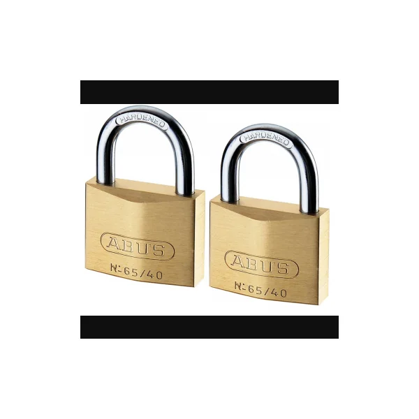 Cadenas Laiton Abus 65 twins s’entrouvrant pour extérieur