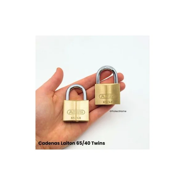 Cadenas Laiton Abus 65 twins s’entrouvrant pour extérieur