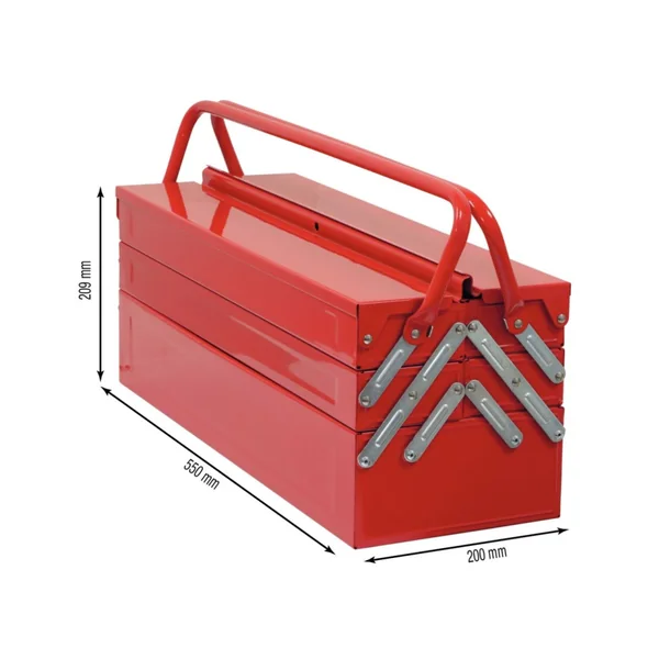 Caisse à outils métallique 5 compartiments