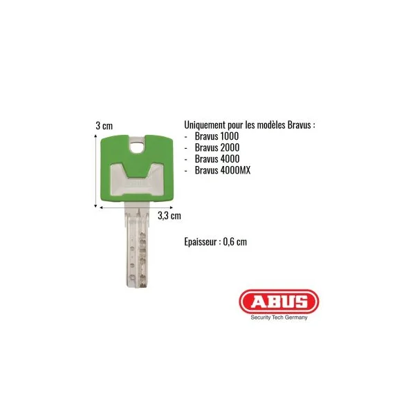 Capuchon clef Abus Bravus 10 couleurs