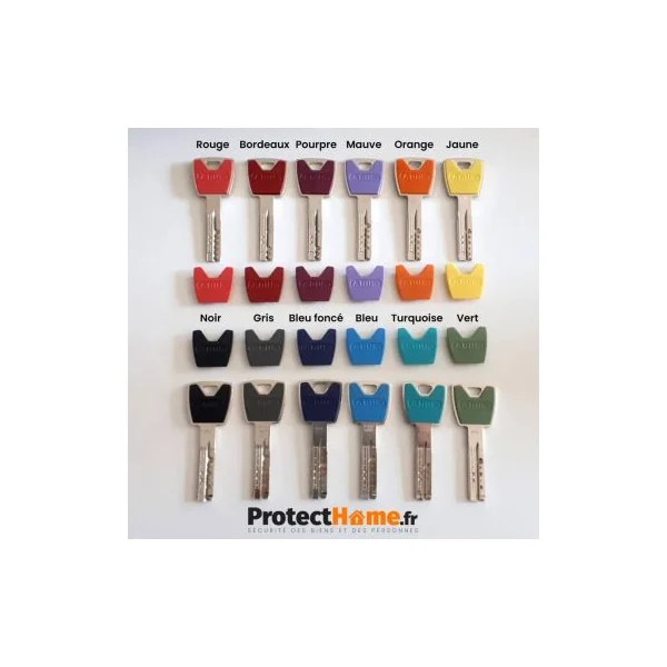 Capuchon clef Abus P12RPS et P6PS 12 couleurs