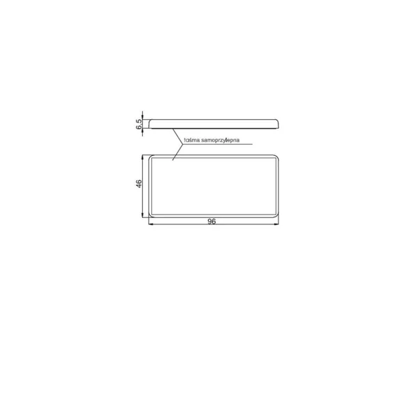Catadioptre Rouge Rectangulaire Adhésif 95 x 44 mm