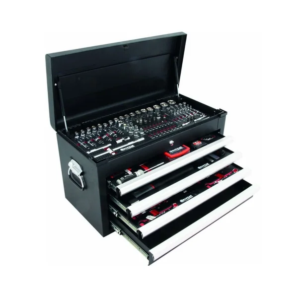 Coffre de servante 4 tiroirs avec 192 outils – Modules mousse finition carbone