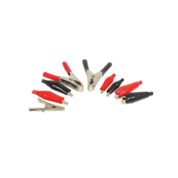 Coffret assortiment de pinces crocodile gainées rouge/noir SODISE 14108 – 28 pièces (jusqu’à 30A)