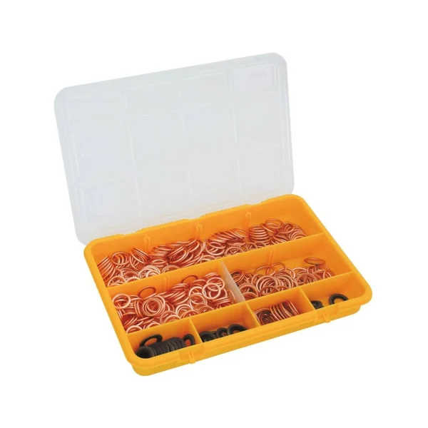 Coffret de 345 joints de vidange métalloplastiques et à lèvre autocentrés – Ø 14 à 22 mm