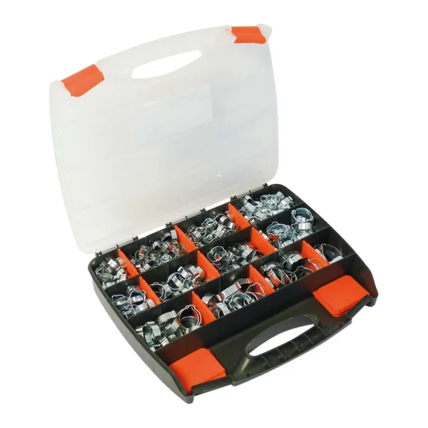 Coffret de colliers de serrage à oreilles 9–34 mm – 345 pièces