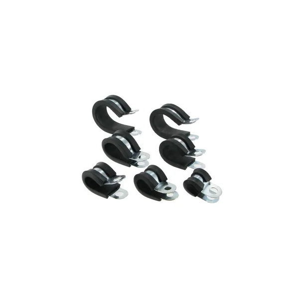 COLLIER DE SERRAGE METAL PROTECTION CAOUTCHOUC 12,7 MM ( par paquet de 100 colliers )