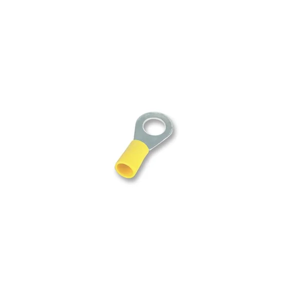 COSSE PREISOLEE JAUNE A ŒIL TROU DE 10 mm ( boite de 100 cosses )