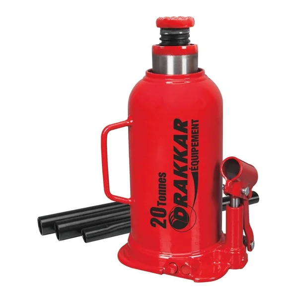 Cric Bouteille Hydraulique Base Soudée 20 Tonnes