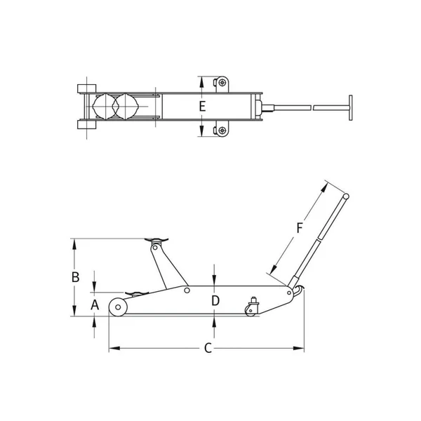 Cric Rouleur Hydraulique Compac 3 Tonnes Professionnel