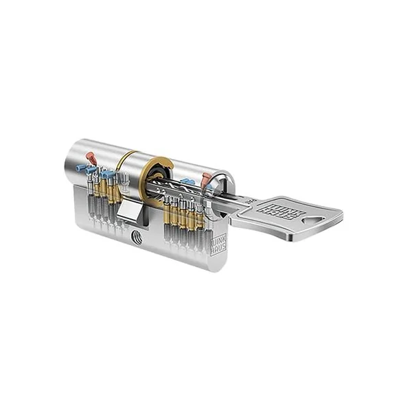 Cylindre européen haute sûreté N-Tra Nickelé varié version premium