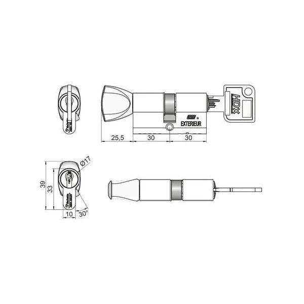 Cylindre HDX + N1 A2P*