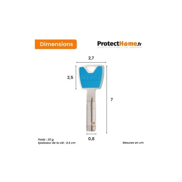 Cylindre serrure Abus P6PS