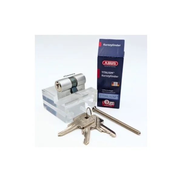 Cylindre serrure court Abus Titalium 21x21 - 25x25 - 21x26