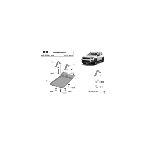 Dacia Bigster - Aluminum shield for differential for Bigster 4x4