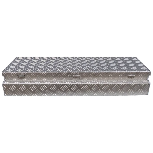 De Haan Box HM - 900x320x150 mm - boîte à timon en tôle striée en aluminium, étanche à l'eau et à la poussière - avec grenouillère remorque