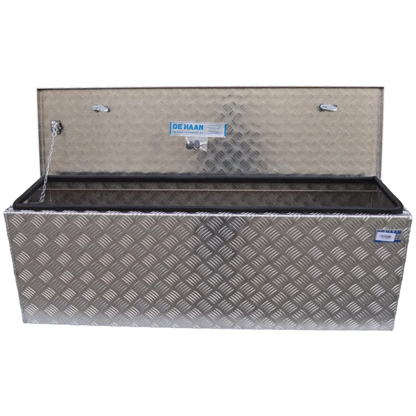 DE HAAN BOX HUW - 1140x340x400 mm - boîte de timon en tôle d'aluminium à damier - avec serrure papillon