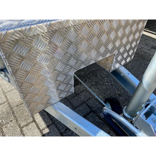 DE HAAN BOX IN - 800x350x400 mm - boîte à timon en aluminium à damier - équipé d'une serrure papillon