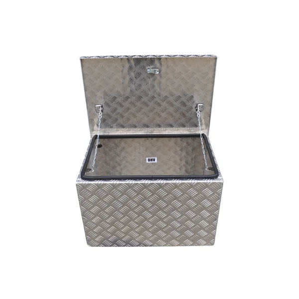 DE HAAN BOX OH - 600x400x400 mm - boîte à timon en aluminium à larme étanche et à l'abri de la poussière - équipée d'un verrou papillon ou d'une fermeture en T