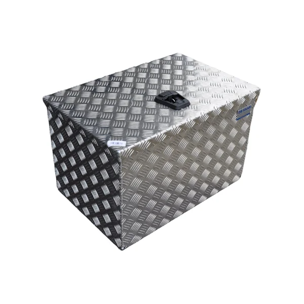 DE HAAN BOX OH - 600x400x400 mm - boîte à timon en aluminium à larme étanche et à l'abri de la poussière - équipée d'un verrou papillon ou d'une fermeture en T