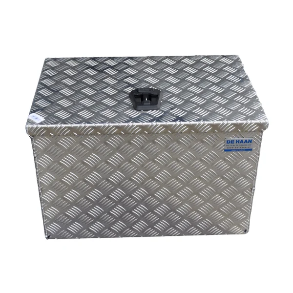 DE HAAN BOX OH - 600x400x400 mm - boîte à timon en aluminium à larme étanche et à l'abri de la poussière - équipée d'un verrou papillon ou d'une fermeture en T