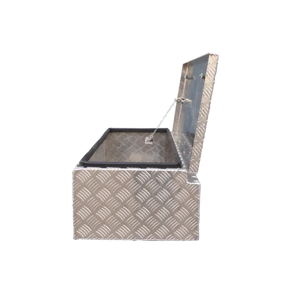DE HAAN BOX WXV - 950x400x250 mm - boîte à timon d'aluminium striée étanche à l'eau et à la poussière - avec serrures Butterfly