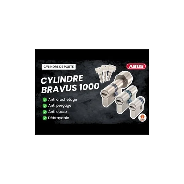 Demi cylindre Abus Bravus 1000