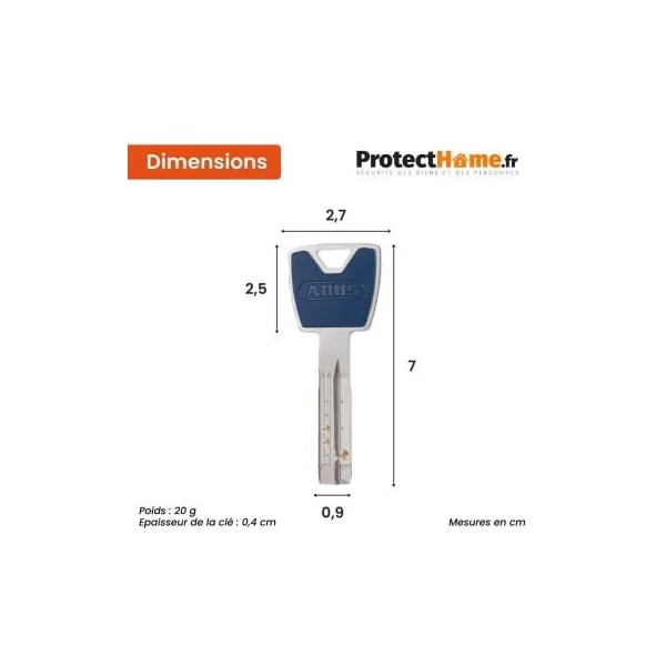 Demi cylindre Abus P12RPS