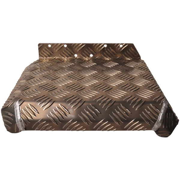 Demi garde boue droit - 310x290 mm - adapté pour remorque Hapert - matériau de plaque de larmier en aluminium