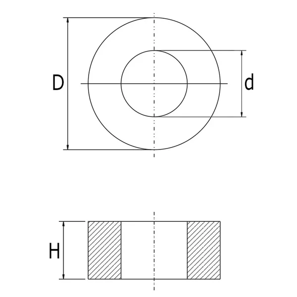 Douille d'écartement noire 20x25x12,8 mm - Matériau PE